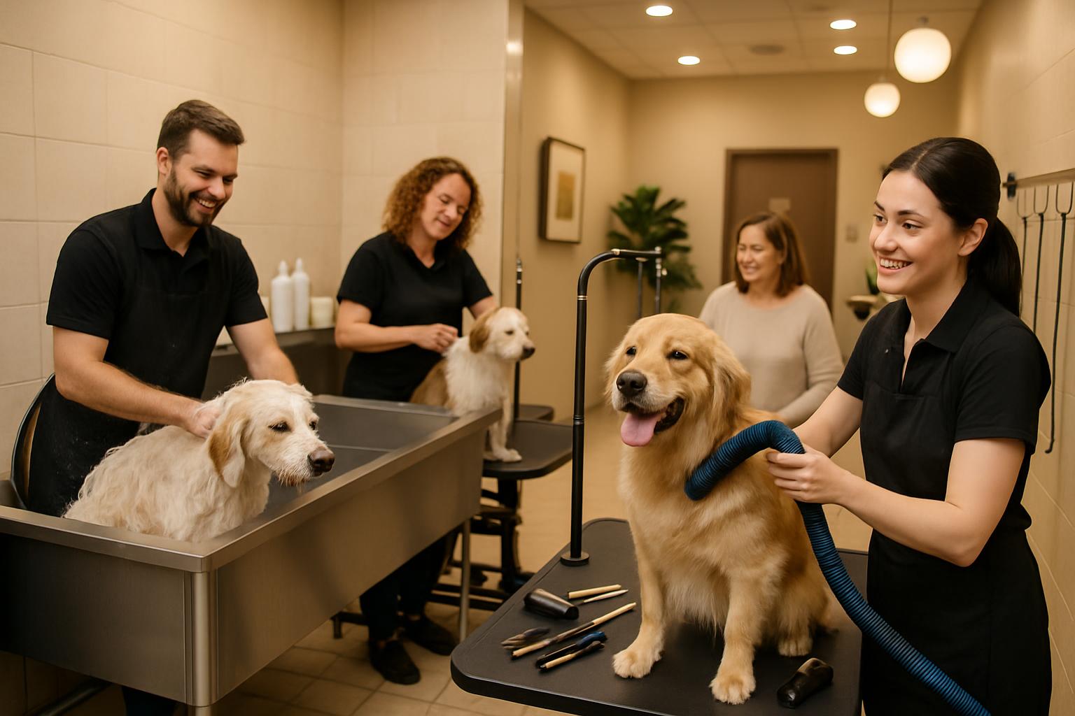Equipe Labramob cuidando de cães